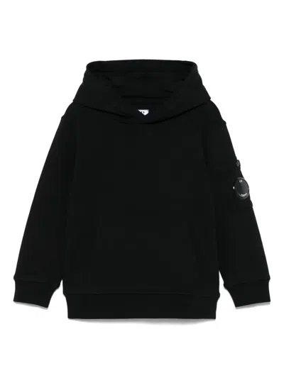 C.p. Company Kids' Lens-detail Hoodie In Black