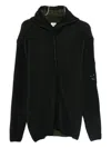 C.p. Company Knitwear Cardigan In Fleece Knit Clothing In Black