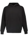 C.p. Company Lens-detail Hoodie In Black