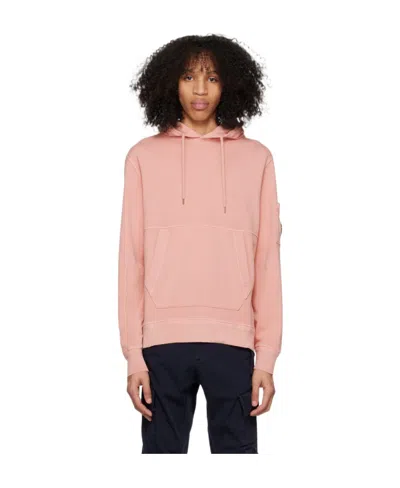 C.p. Company Lens-detail Hoodie In 509 Pale Mauve