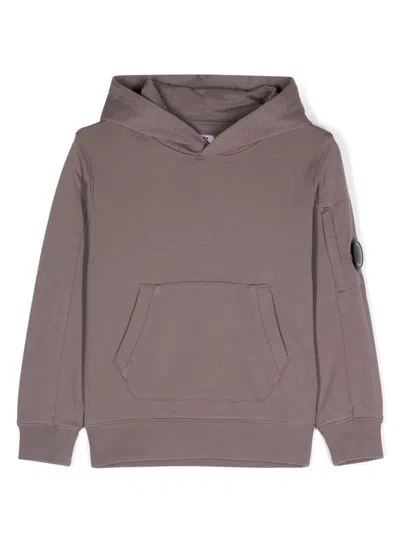 C.p. Company Kids' Lens-detail Hoodie In Purple