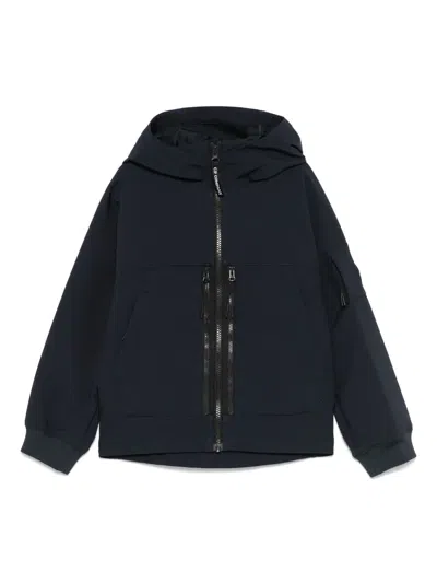 C.p. Company Kids' Lens-detail Jacket In Blue