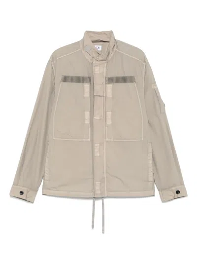 C.p. Company Lens-detail Jacket In Brown