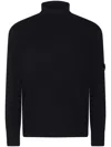 C.p. Company C.p.company Half-zip Sweater With "lens" Detail In Black