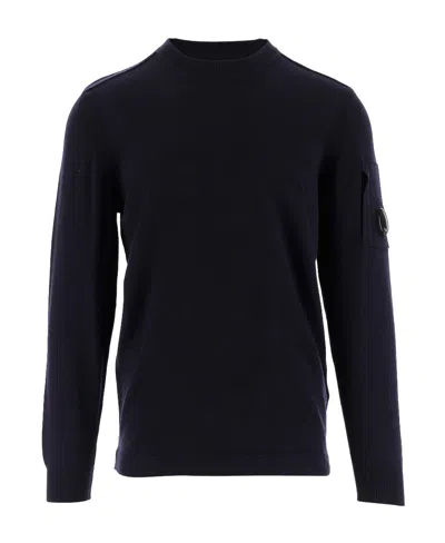 C.P. COMPANY LENS-DETAIL KNITTED SWEATER