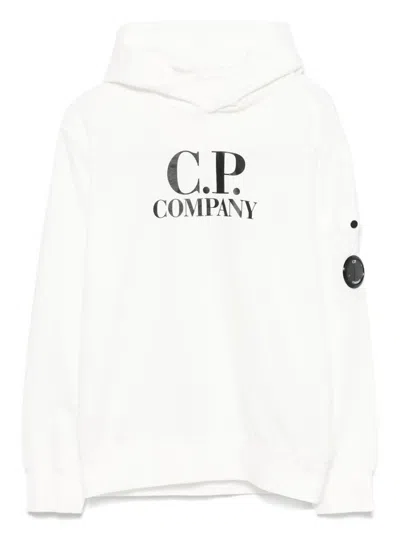 C.P. COMPANY LENS-DETAIL LOGO-PRINT COTTON HOODIE