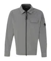 C.p. Company Lens-detail Overshirt In Gray
