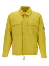 C.p. Company Cotton Overshirt Arm Patch In Yellow