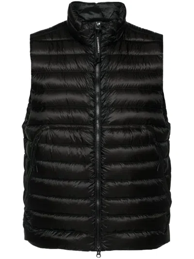C.p. Company Lens-detail Padded Gilet In Black