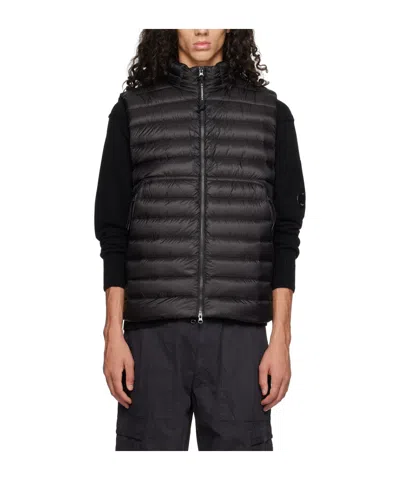 C.p. Company Lens-detail Padded Gilet In Black