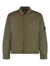 C.p. Company Lens-detail Padded Shirt Jacket In Green
