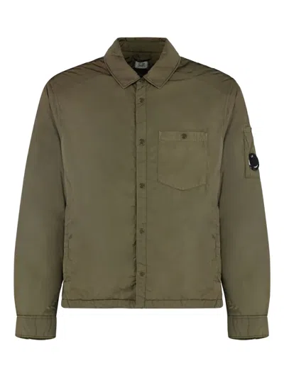C.P. COMPANY LENS-DETAIL PADDED SHIRT JACKET