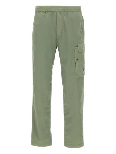 C.p. Company Lens-detail Pocket-cargo Trousers In Green