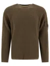 C.p. Company Lens Detail Ribbed Sweater
