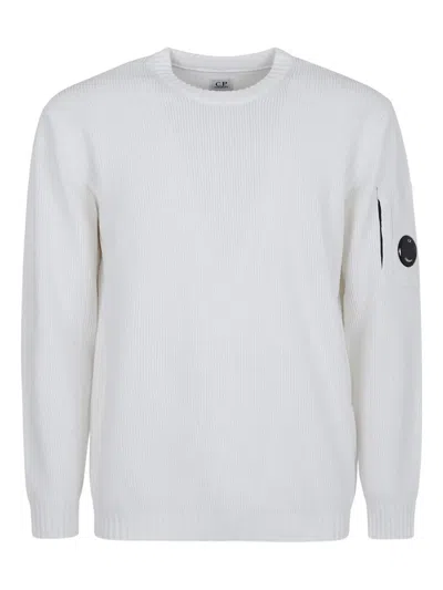C.P. COMPANY LENS-DETAIL RIBBED SWEATER