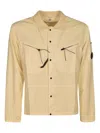 C.p. Company Double Pocket Zip Jacket In Neutral