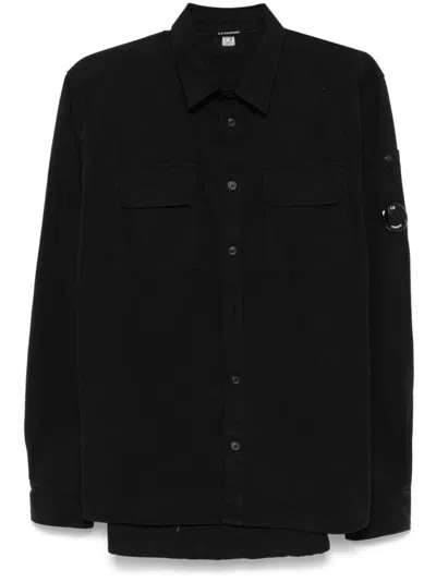 C.p. Company Lens-detail Shirt In Black