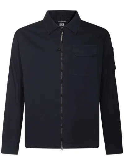 C.p. Company Lens-detail Shirt In Blue