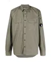C.p. Company Lens-detail Shirt In Gray