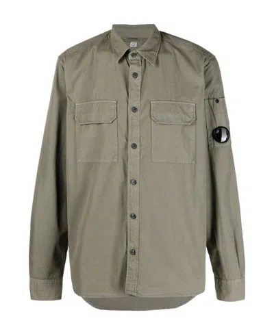 C.p. Company Lens-detail Shirt In Gray