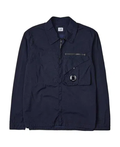 C.p. Company Lens-detail Shirt Jacket In Black