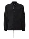 C.p. Company Lens-detail Shirt Jacket In Black
