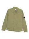 C.p. Company Lens-detail Shirt Jacket In Green