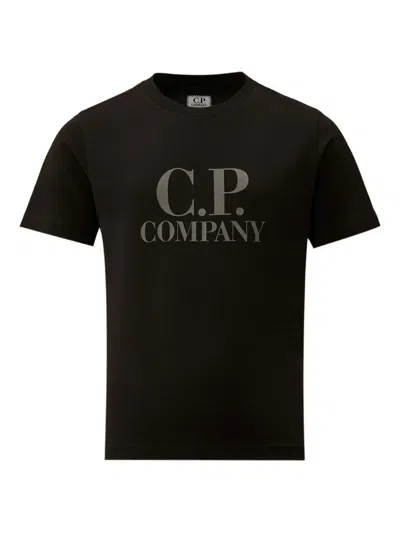 C.p. Company Kids' Lens-detail Short-sleeve T-shirt In Black