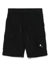 C.p. Company Lens-detail Shorts In Black