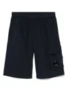 C.p. Company Lens-detail Shorts In Blue