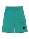 C.p. Company Lens-detail Shorts In Green