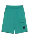 C.p. Company Lens-detail Shorts In Green