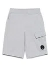 C.p. Company Lens-detail Shorts In Grey