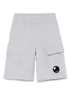 C.p. Company Lens-detail Shorts In Grey