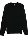 C.p. Company Lens-detail Sweater In Black
