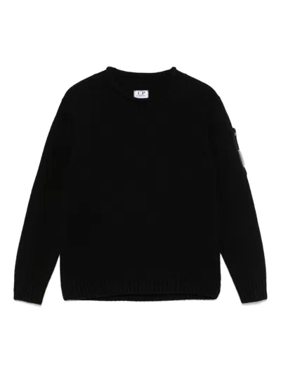 C.p. Company Kids' Lens-detail Sweater In Black