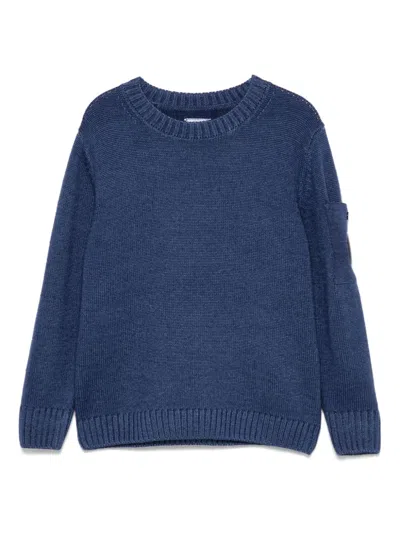 C.p. Company Kids' Lens-detail Sweater In Blue