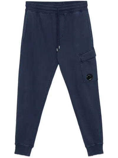 C.p. Company Lens-detail Sweatpants In Blue