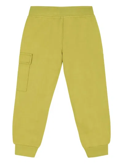 C.p. Company Kids' Lens-detail Sweatpants In Yellow
