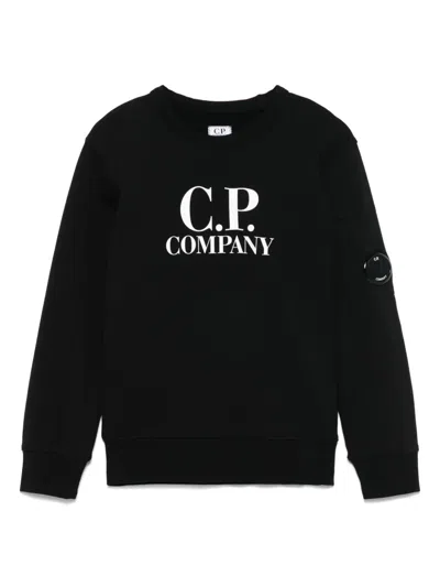 C.p. Company Kids' Lens-detail Sweatshirt In Black