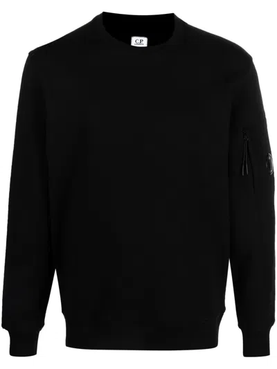 C.p. Company Lens-detail Sweatshirt In Black
