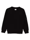 C.p. Company Logo-patch Long-sleeve Sweatshirt In Black