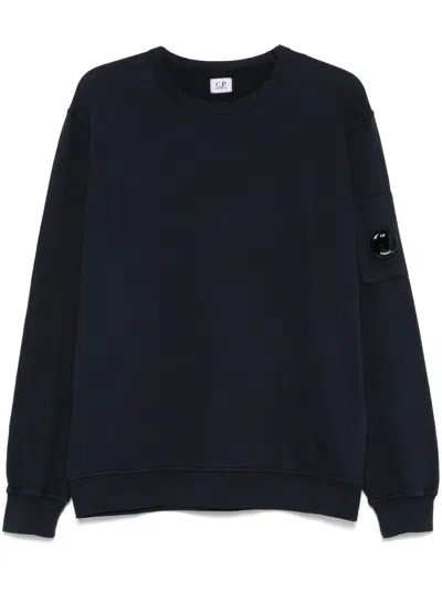 C.p. Company Lens-detail Sweatshirt In Blue