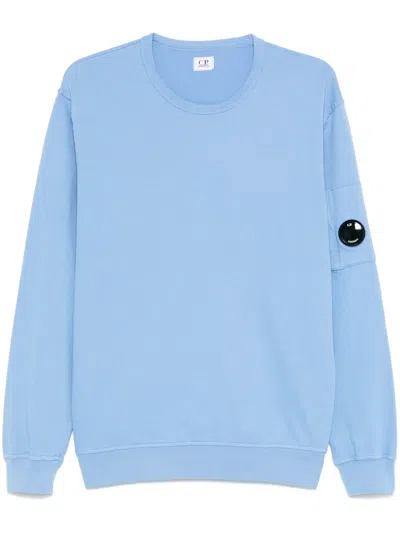 C.p. Company Lens-detail Sweatshirt In Blue