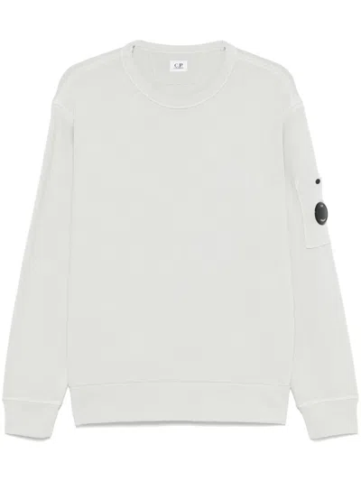 C.p. Company Lens-detail Sweatshirt In Blue