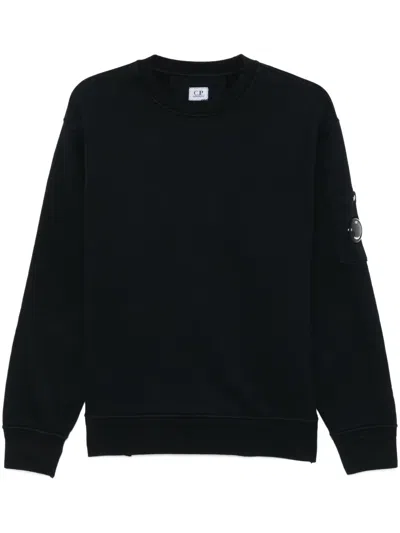 C.p. Company Lens-detail Sweatshirt In Blue