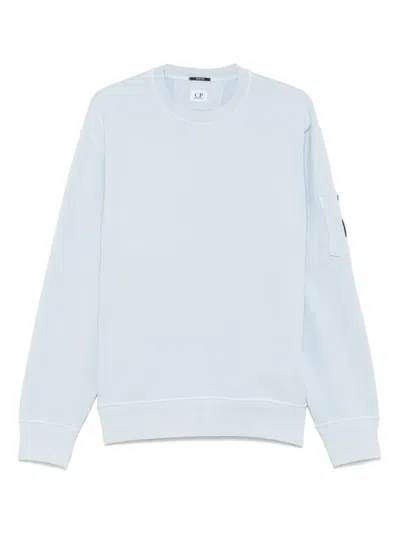 C.p. Company Lens-detail Sweatshirt In Blue