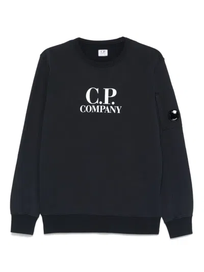 C.p. Company Kids' Lens-detail Sweatshirt In Blue