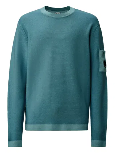 C.p. Company Lens-detail Sweatshirt In Blue