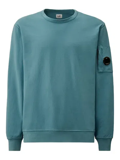 C.p. Company Lens-detail Sweatshirt In Blue